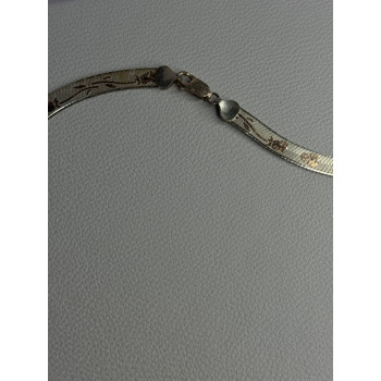 Italy Milor Elegant 925 Sterling Silver Flower Necklace Length 20 Inch