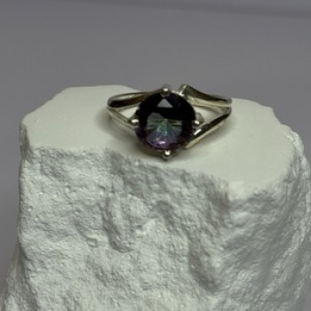 925 Sterling Silver Alexandrite Ring Size 7.5