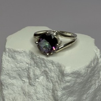 925 Sterling Silver Alexandrite Ring Size 7.5