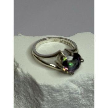 925 Sterling Silver Alexandrite Ring Size 7.5