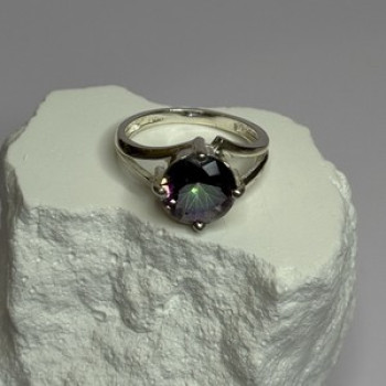 925 Sterling Silver Alexandrite Ring Size 7.5