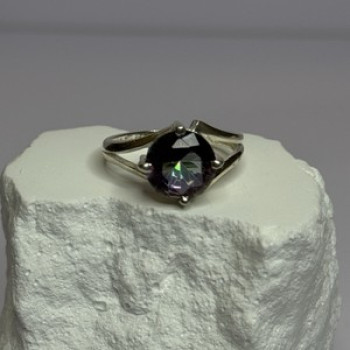 925 Sterling Silver Alexandrite Ring Size 7.5