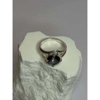 925 Sterling Silver Alexandrite Ring Size 7.5