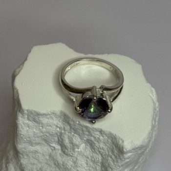 925 Sterling Silver Alexandrite Ring Size 7.5