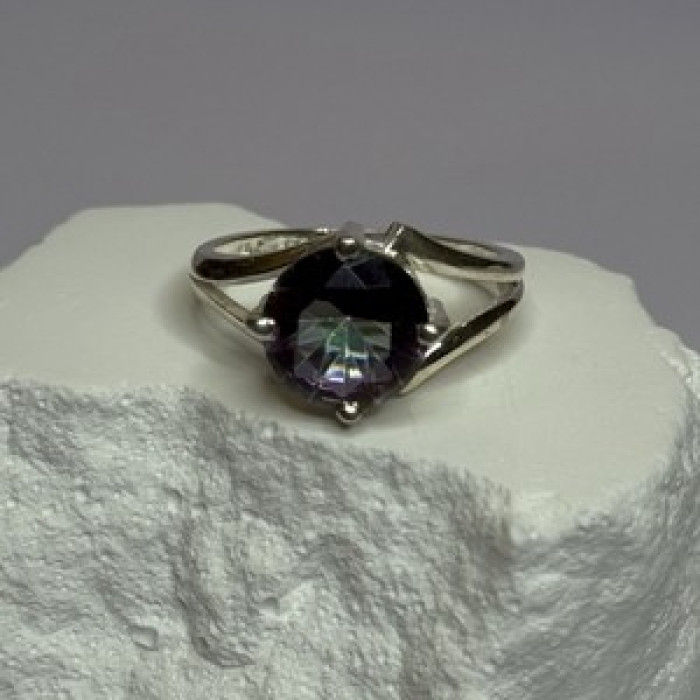 925 Sterling Silver Alexandrite Ring Size 7.5