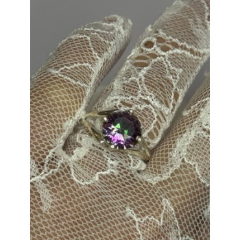 925 Sterling Silver Alexandrite Ring Size 7.5