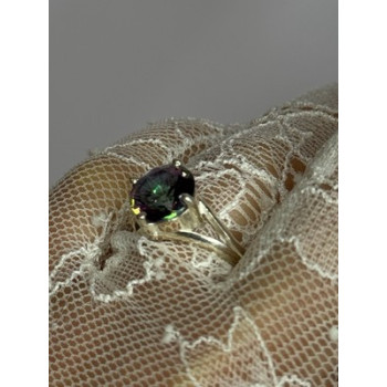 925 Sterling Silver Alexandrite Ring Size 7.5