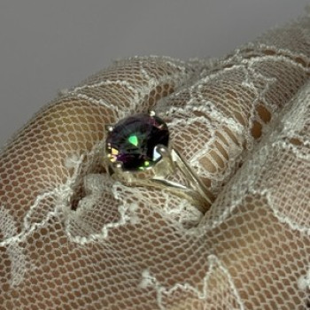 925 Sterling Silver Alexandrite Ring Size 7.5