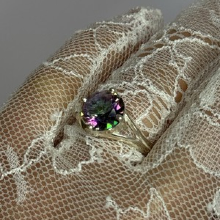 925 Sterling Silver Alexandrite Ring Size 7.5