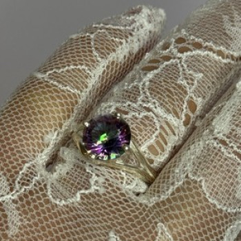 925 Sterling Silver Alexandrite Ring Size 7.5