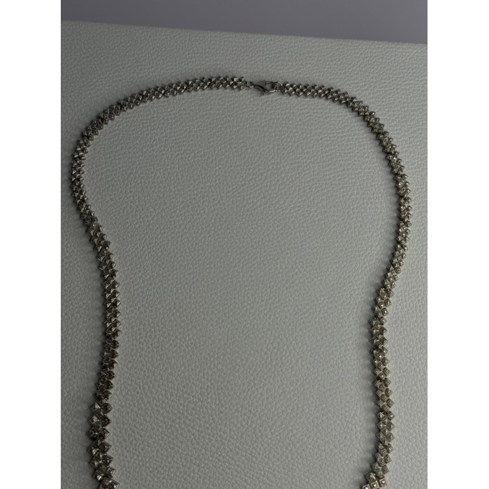 Beautiful Elegant 925 Sterling Silver Diamond Necklace Length 18 Inch