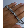 Beautiful Elegant 925 Sterling Silver Diamond Necklace Length 18 Inch