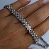 Beautiful Elegant 925 Sterling Silver Diamond Necklace Length 18 Inch