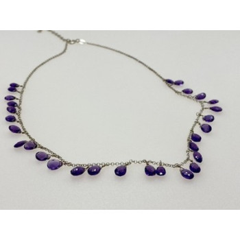 925 Sterling Silver Jewelry Glass Necklace