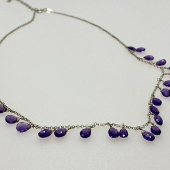925 Sterling Silver Jewelry Glass Necklace