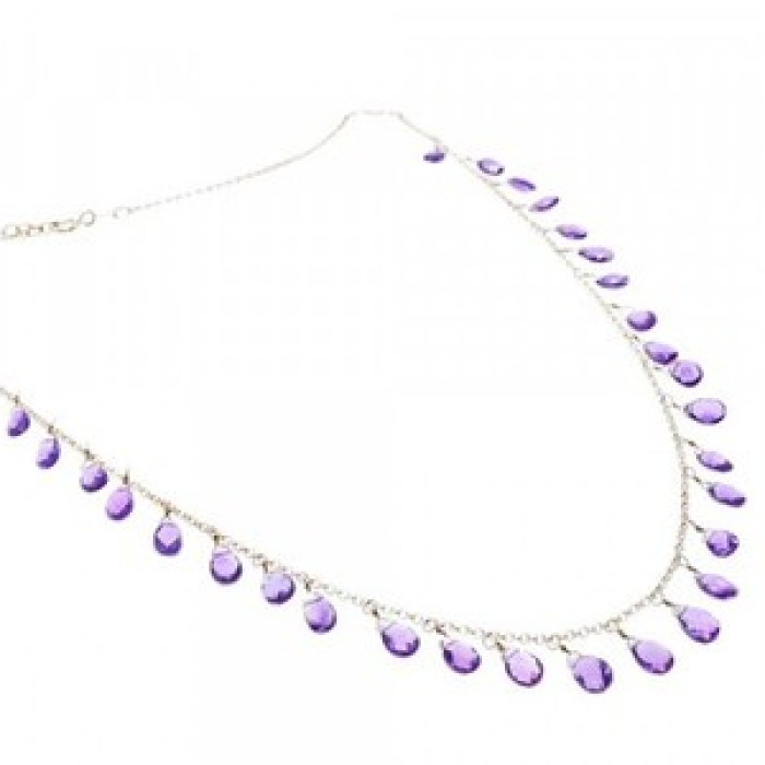 925 Sterling Silver Jewelry Glass Necklace