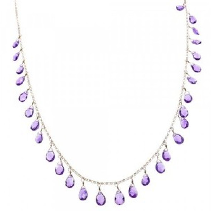925 Sterling Silver Jewelry Glass Necklace