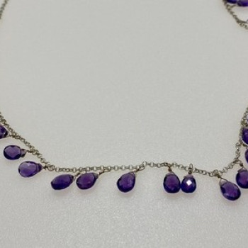925 Sterling Silver Jewelry Glass Necklace