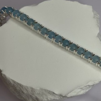 925 Sterling Silver Blue Moonstone Bracelet Length Min 7.5 Inch Max 8.5 Inch