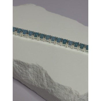 925 Sterling Silver Blue Moonstone Bracelet Length Min 7.5 Inch Max 8.5 Inch