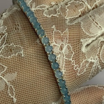 925 Sterling Silver Blue Moonstone Bracelet Length Min 7.5 Inch Max 8.5 Inch