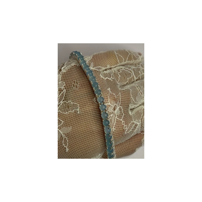 925 Sterling Silver Blue Moonstone Bracelet Length Min 7.5 Inch Max 8.5 Inch