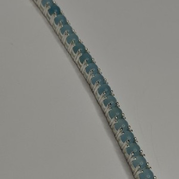 925 Sterling Silver Blue Moonstone Bracelet Length Min 7.5 Inch Max 8.5 Inch
