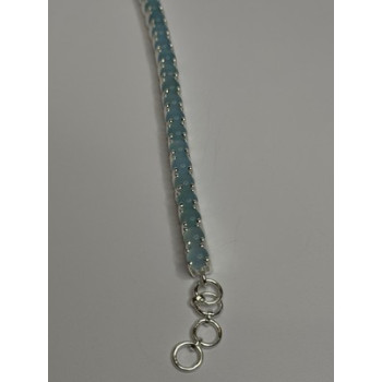 925 Sterling Silver Blue Moonstone Bracelet Length Min 7.5 Inch Max 8.5 Inch