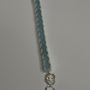 925 Sterling Silver Blue Moonstone Bracelet Length Min 7.5 Inch Max 8.5 Inch