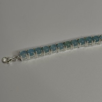 925 Sterling Silver Blue Moonstone Bracelet Length Min 7.5 Inch Max 8.5 Inch