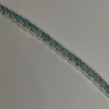 925 Sterling Silver Blue Moonstone Bracelet Length Min 7.5 Inch Max 8.5 Inch