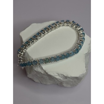 925 Sterling Silver Blue Moonstone Bracelet Length Min 7.5 Inch Max 8.5 Inch