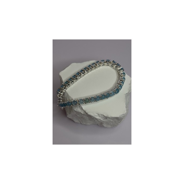 925 Sterling Silver Blue Moonstone Bracelet Length Min 7.5 Inch Max 8.5 Inch