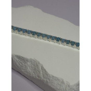 925 Sterling Silver Blue Moonstone Bracelet Length Min 7.5 Inch Max 8.5 Inch