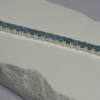 925 Sterling Silver Blue Moonstone Bracelet Length Min 7.5 Inch Max 8.5 Inch