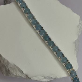 925 Sterling Silver Blue Moonstone Bracelet Length Min 7.5 Inch Max 8.5 Inch