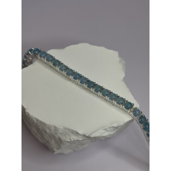 925 Sterling Silver Blue Moonstone Bracelet Length Min 7.5 Inch Max 8.5 Inch
