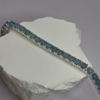 925 Sterling Silver Blue Moonstone Bracelet Length Min 7.5 Inch Max 8.5 Inch