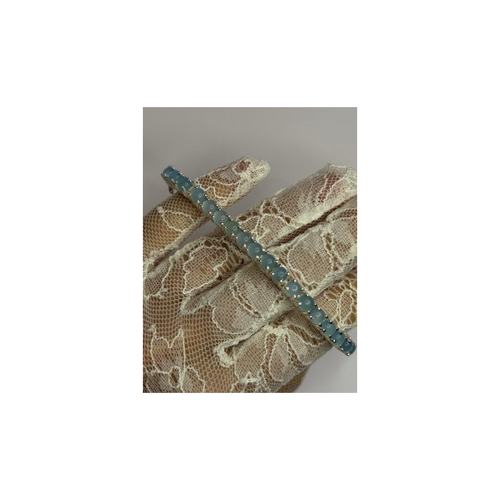 925 Sterling Silver Blue Moonstone Bracelet Length Min 7.5 Inch Max 8.5 Inch