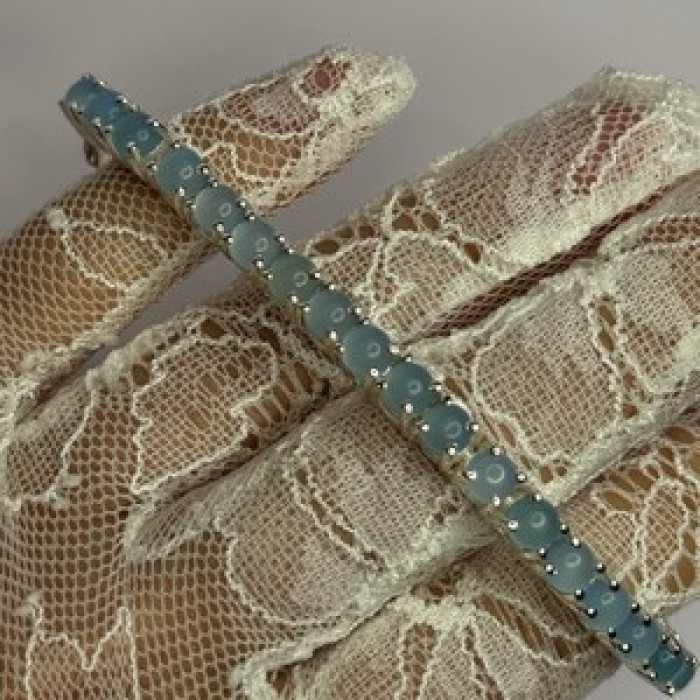 925 Sterling Silver Blue Moonstone Bracelet Length Min 7.5 Inch Max 8.5 Inch