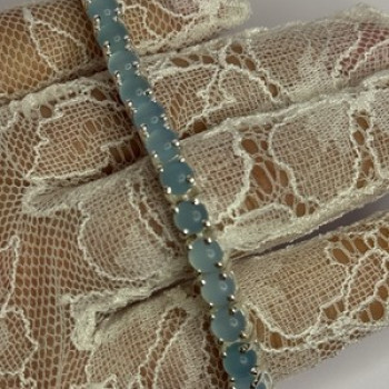 925 Sterling Silver Blue Moonstone Bracelet Length Min 7.5 Inch Max 8.5 Inch