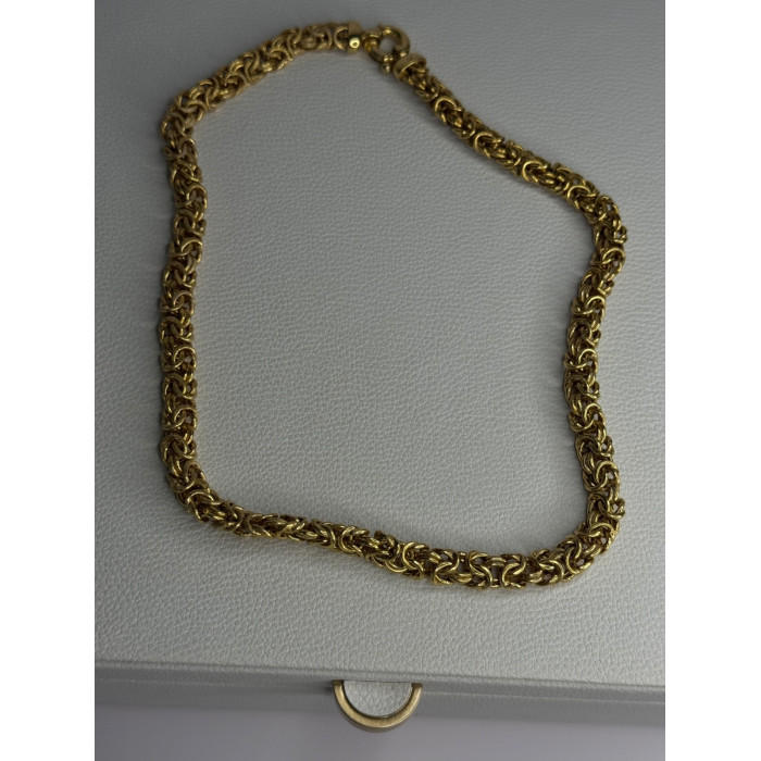 Italy 925 Sterling Silver Gold Plated Chain Necklace Length 18 Inch