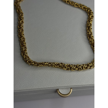 Italy 925 Sterling Silver Gold Plated Chain Necklace Length 18 Inch