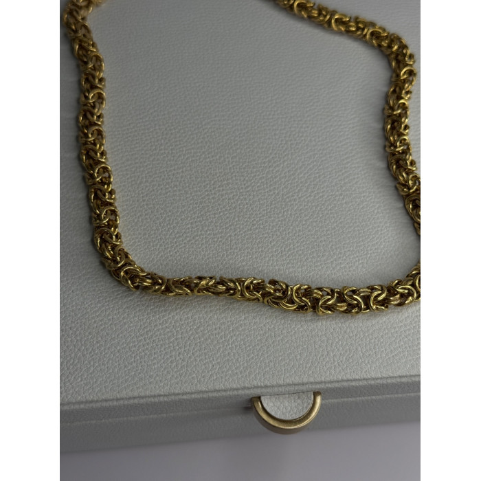 Italy 925 Sterling Silver Gold Plated Chain Necklace Length 18 Inch