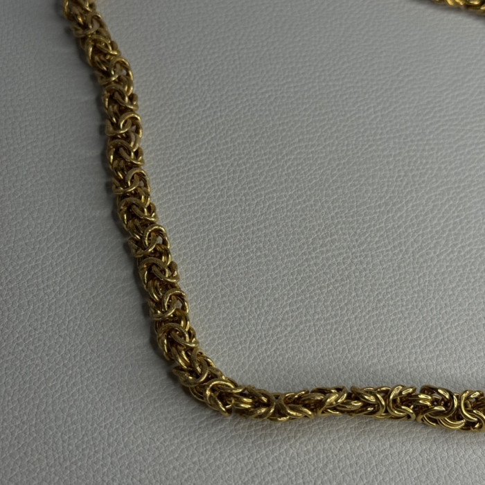 Italy 925 Sterling Silver Gold Plated Chain Necklace Length 18 Inch