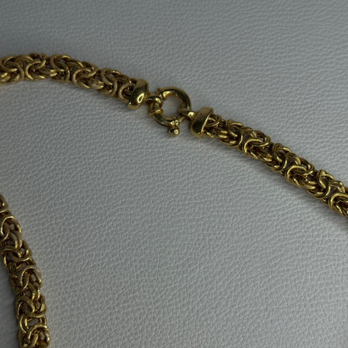 Italy 925 Sterling Silver Gold Plated Chain Necklace Length 18 Inch