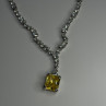 Beautiful 925 Sterling Silver Citrine & Beryl Necklace Length 18 Inch