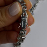 Beautiful 925 Sterling Silver Citrine & Beryl Necklace Length 18 Inch