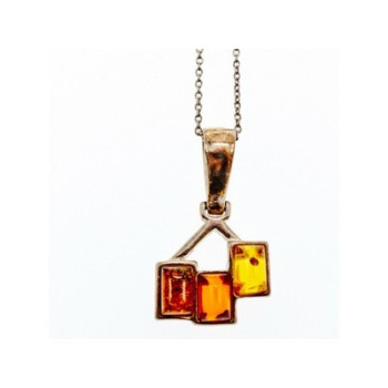 Vintage 925 Sterling Silver Amber Chain with Pendant