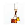 Vintage 925 Sterling Silver Amber Chain with Pendant
